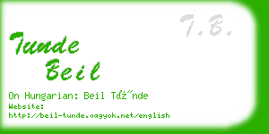 tunde beil business card